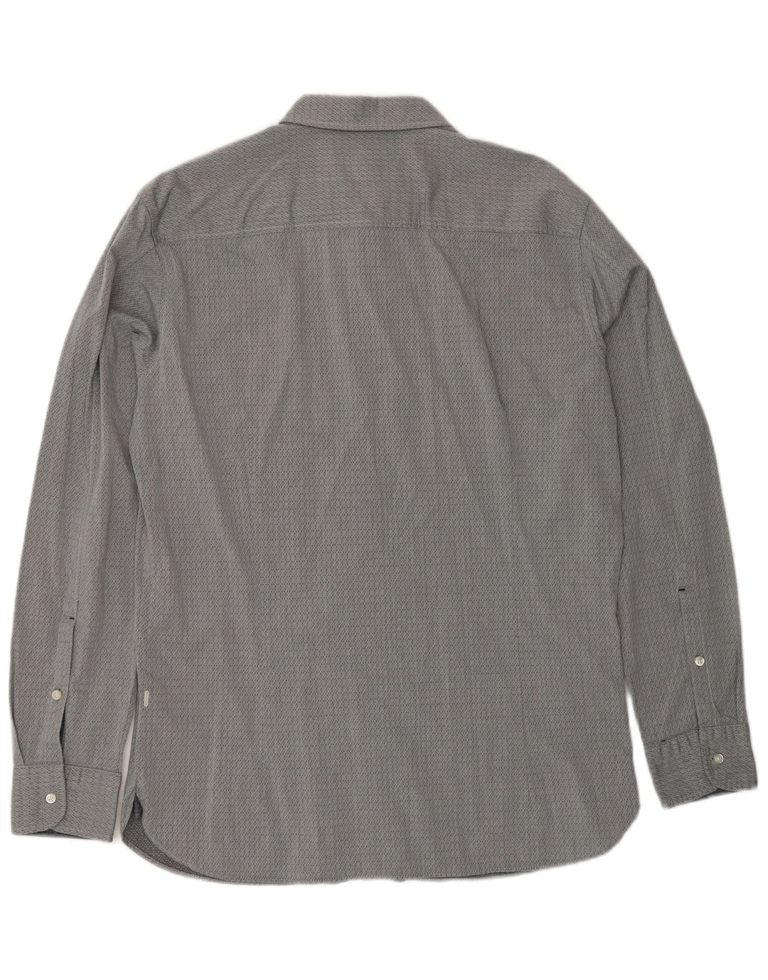 HUGO BOSS Chemise Slim Fit Large Gris Géométrique Coton Homme