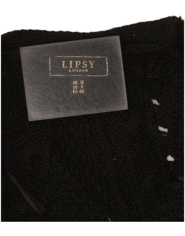 Lipsy Cardigan ouvert long pour femme UK 12 Noir moyen