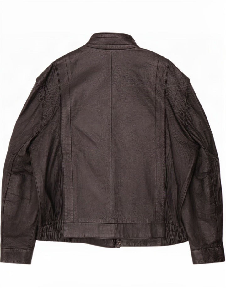 veste en cuir homme vintage IT 52 XL Noir