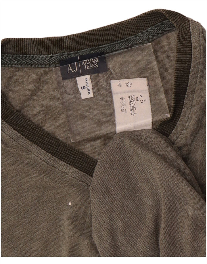ARMANI JEANS Haut graphique à manches longues pour homme en coton gris petit