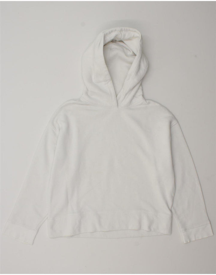 Zara Pull à capuche surdimensionné pour femme UK 14 Blanc moyen