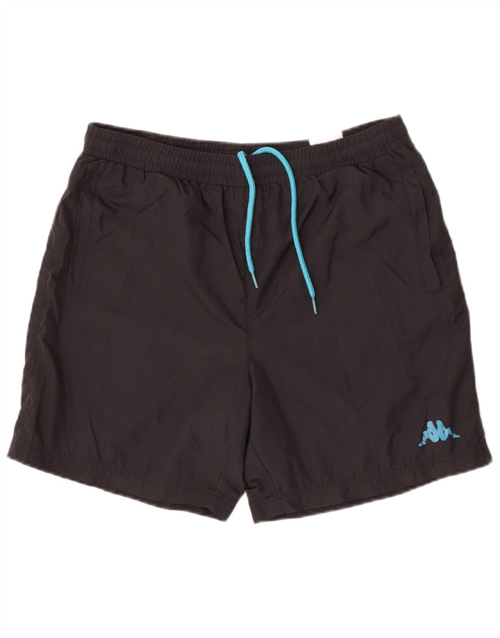 Kappa Short de sport pour homme Large Noir Polyester