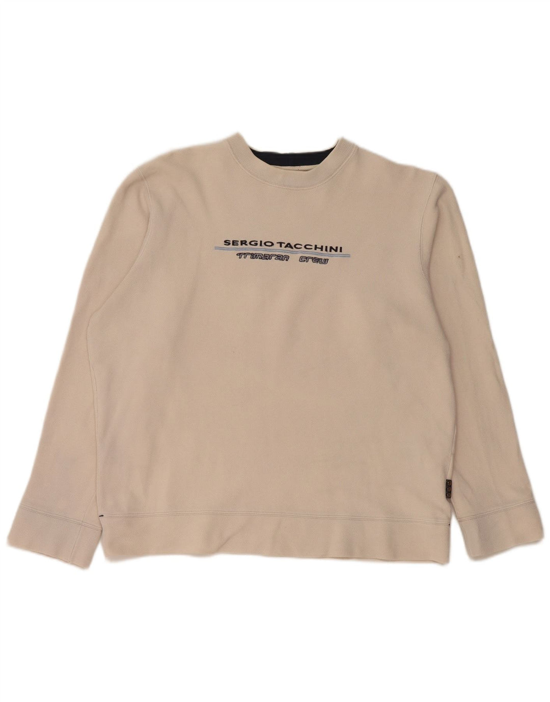 SERGIO TACCHINI Sweat-shirt graphique pour femme UK 18 XL Blanc cassé