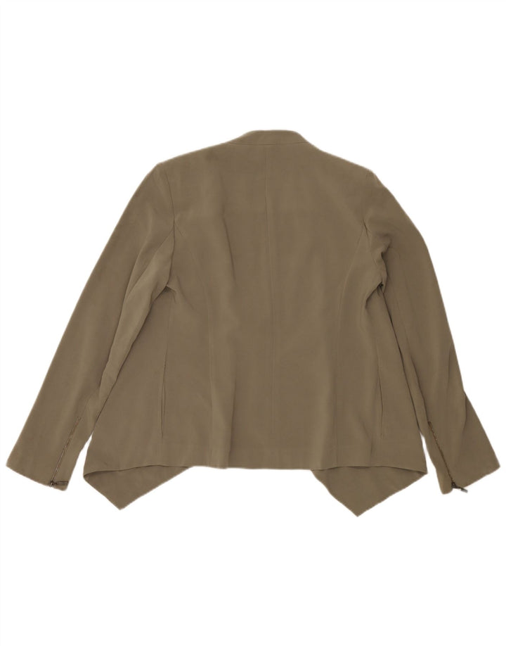 Marks & Spencer Haut Cardigan Femme UK 10 Petit Kaki Polyester