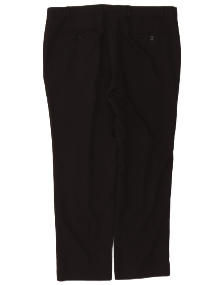 RALPH LAUREN Pantalon de Costume Droit Homme W38 L30 Noir Polyester