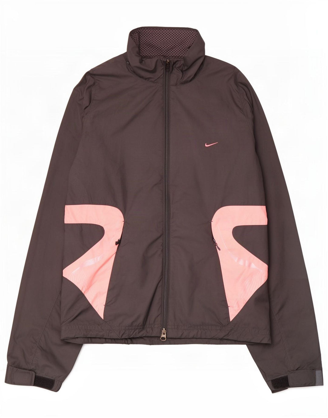 Veste de pluie Nike Climalite pour femme UK 8/10 Small Gris Colorblock Polyester