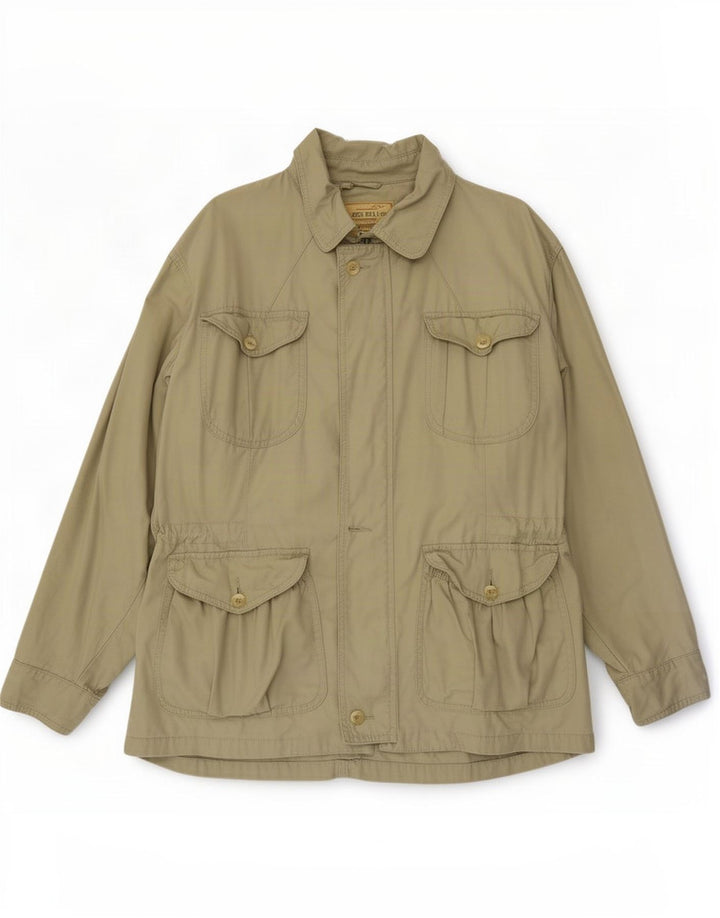 James Dillon Veste utilitaire pour homme UK 38 Coton beige moyen