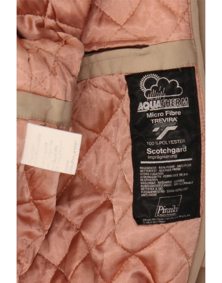 Trevira Imperméable Femme UK 16 Large Beige Polyester