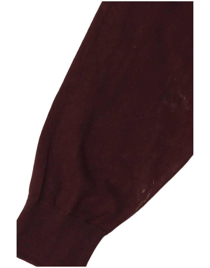Zara Homme Pull Col Roulé Pull Bordeaux Moyen Viscose