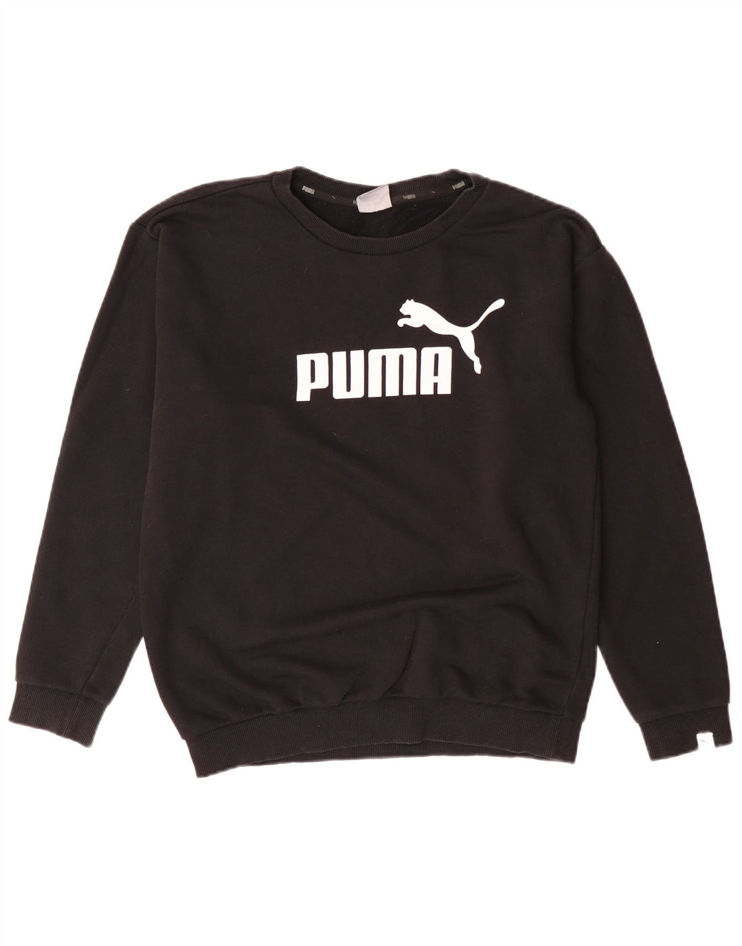PUMA Sweat-shirt graphique surdimensionné pour femme UK 10 Petit Noir