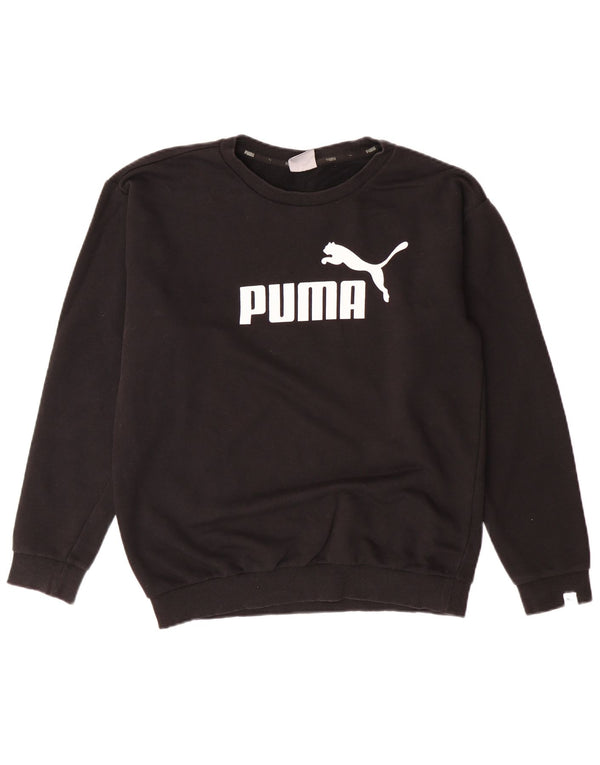 PUMA Sweat-shirt graphique surdimensionné pour femme UK 10 Petit Noir
