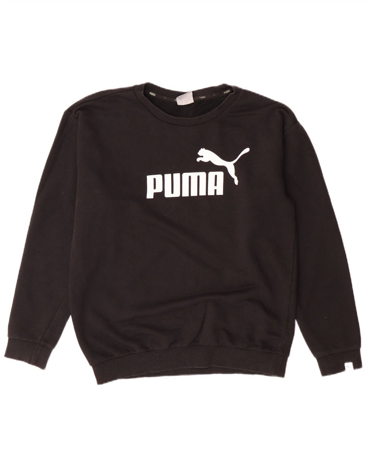 PUMA Sweat-shirt graphique surdimensionné pour femme UK 10 Petit Noir