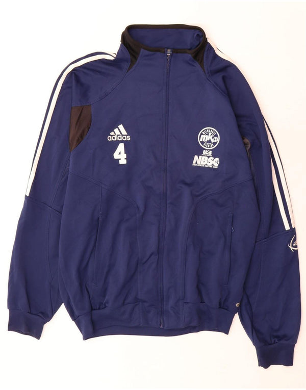Adidas Veste de survêtement pour homme UK 44/46 Large Bleu marine Colourblock