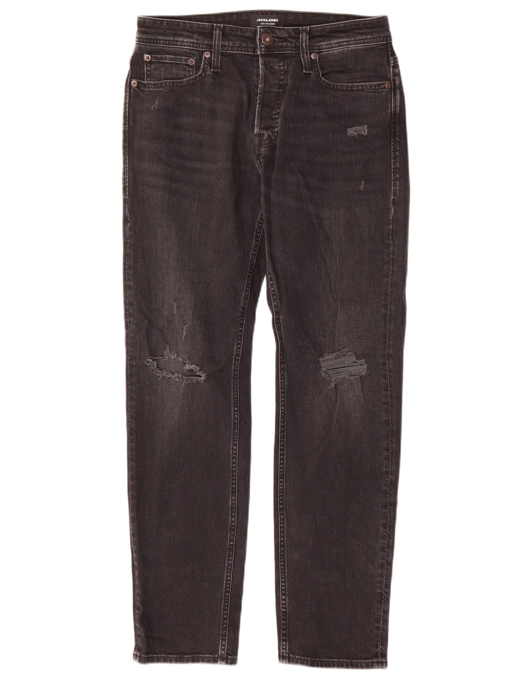 Jack & Jones Jean slim effet vieilli W29 L30 pour homme en coton noir
