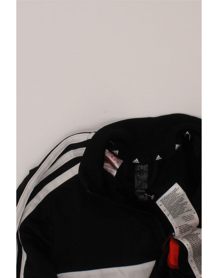 Adidas Veste de survêtement pour garçon 9-10 ans Noir Colourblock Polyester