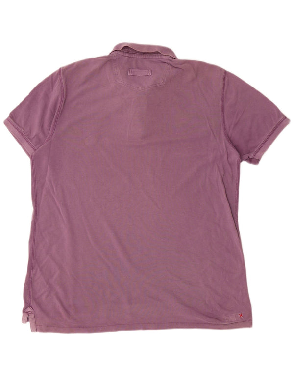 Fat Face Polo Homme Grand Violet Coton