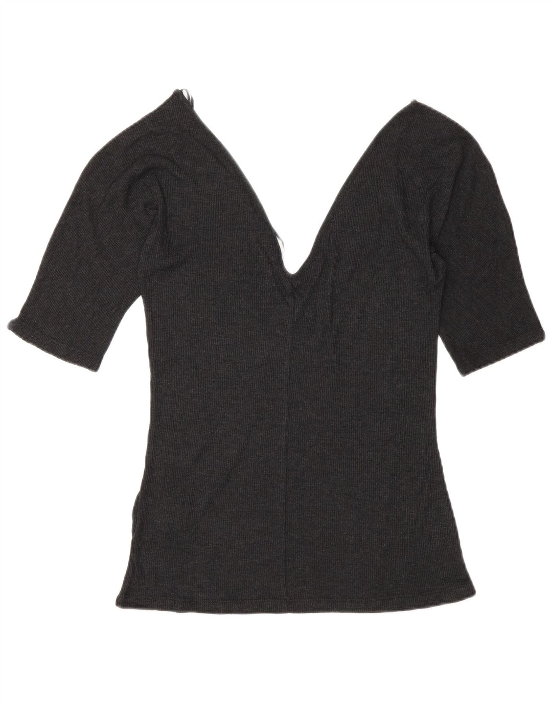 Zara Chemisier Femme Top UK 12 Gris Moyen Lyocell