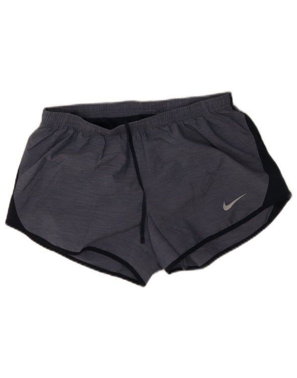 Nike Short de sport Dri Fit pour femme UK 12 Bleu marine moyen Colourblock
