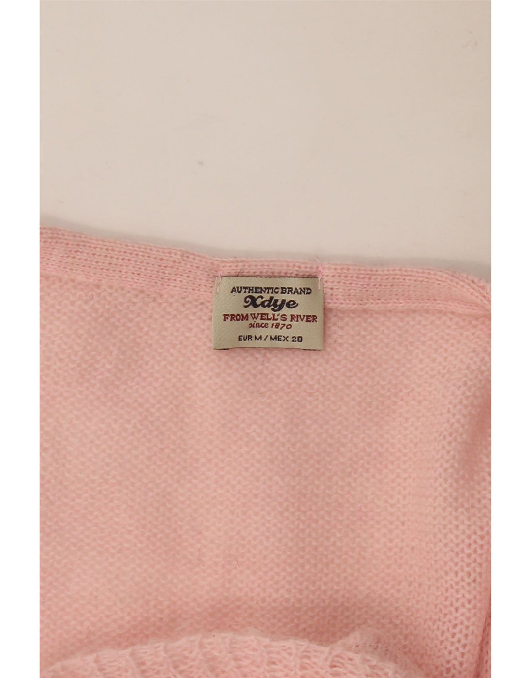 vintage Femme V-Col Jumper Pull UK 12 Rose Moyen