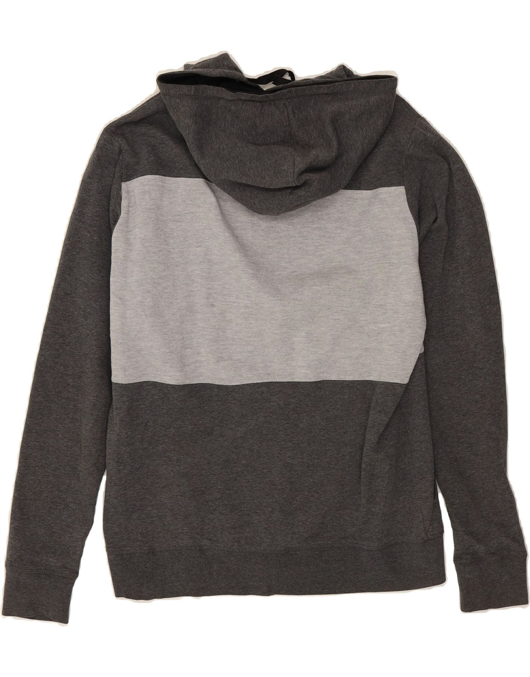 REEBOK Mens Graphic Hoodie Jumper Small Grey Colourblock Vintage Reebok and Second-Hand Reebok from Messina Hembry 