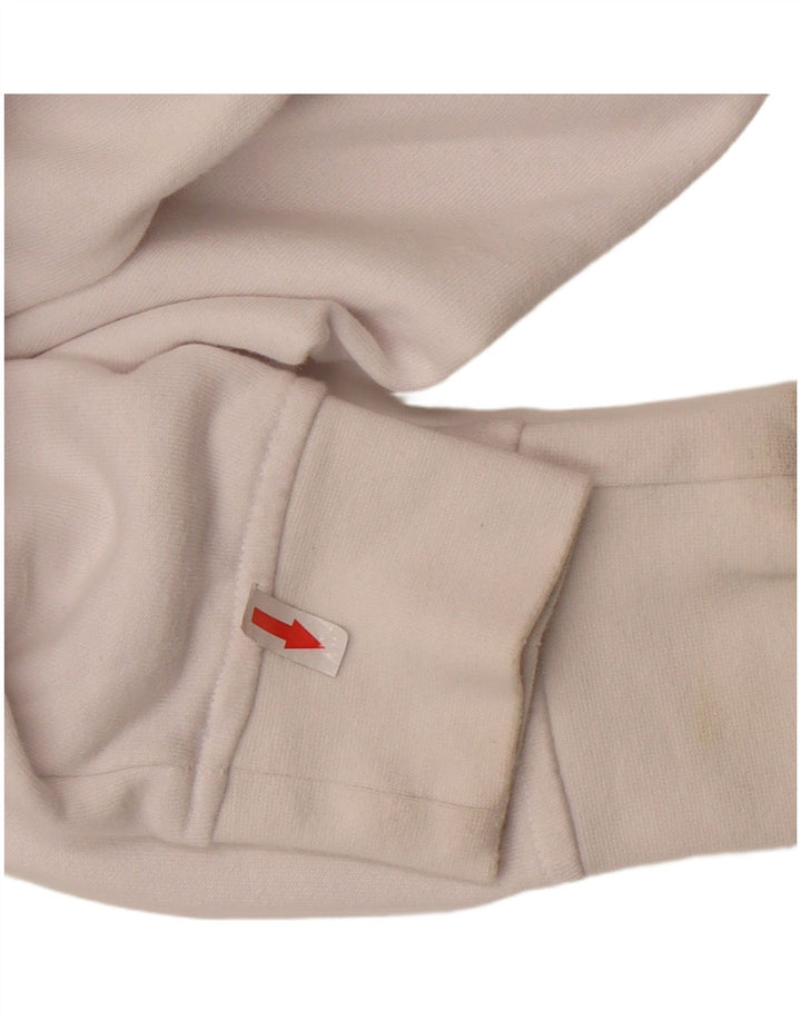 KAPPA Sweat-Shirt Graphique Homme Blanc Moyen Coton