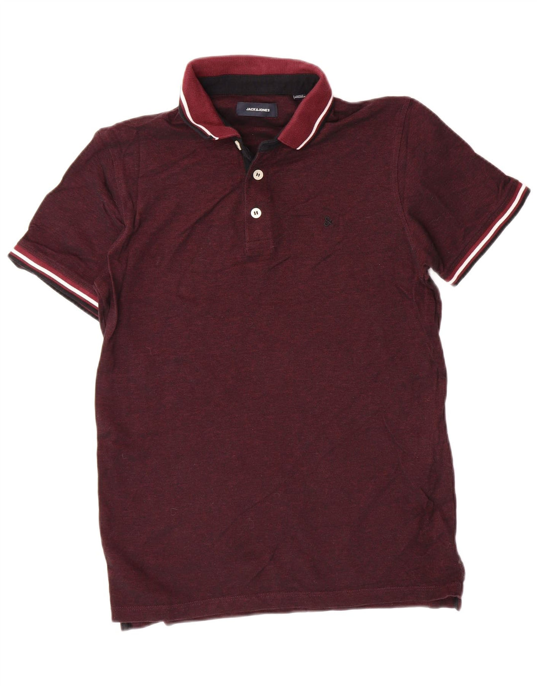 JACK & JONES Polo Homme Bordeaux Moyen Coton