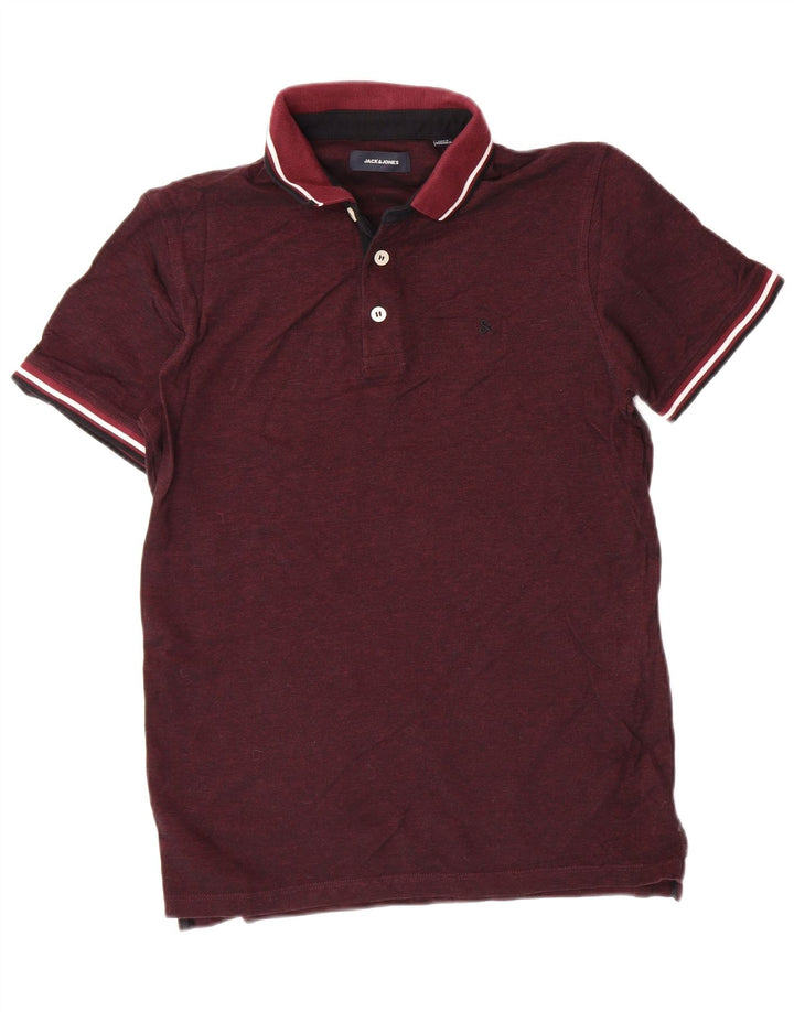 JACK & JONES Polo Homme Bordeaux Moyen Coton