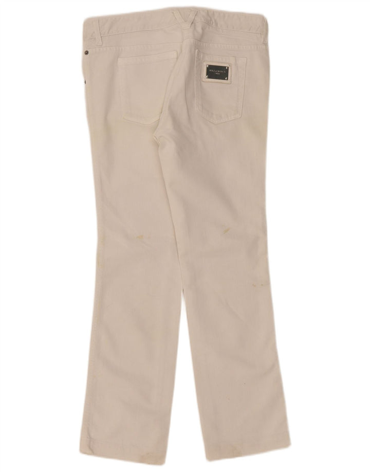 Dolce & Gabbana Femme Jean Droit W32 L30 Blanc