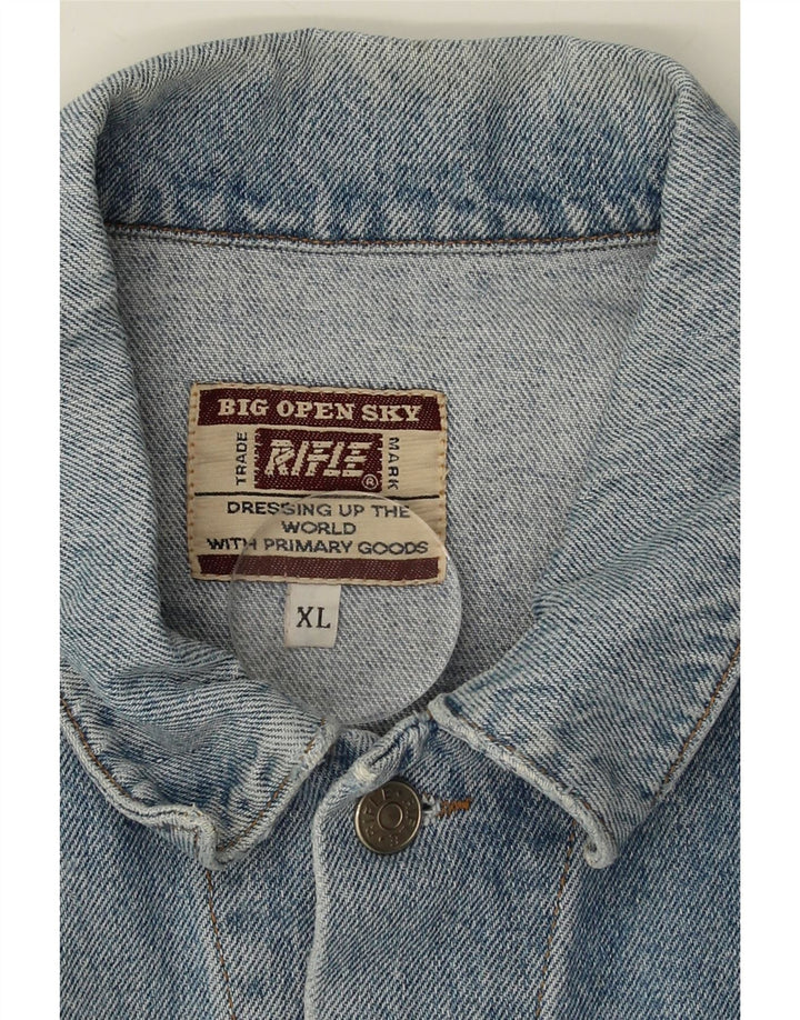 RIFLE Mens Denim Jacket UK 42 XL Blue Vintage Rifle and Second-Hand Rifle from Messina Hembry 