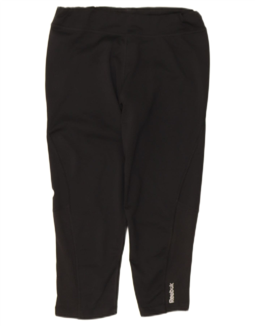 Reebok Leggings Capri Femme UK 8/10 Petit Noir Polyester