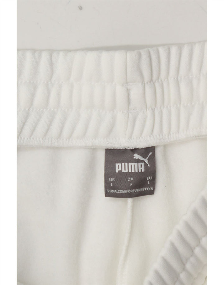 PUMA Pantalon de Survêtement Graphique Homme Joggers Large Blanc Colorblock