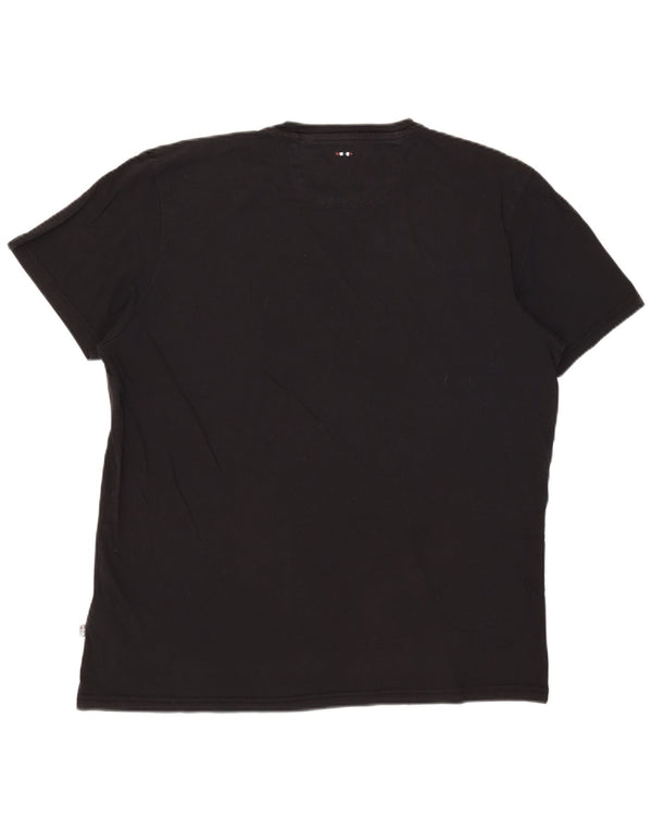 Napapijri T-Shirt Graphique Homme Top 2XL Noir Coton