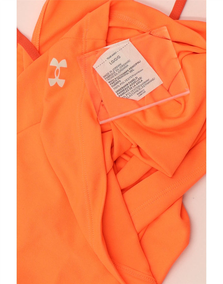Under Armour Débardeur Femme UK 14 Large Orange Polyester