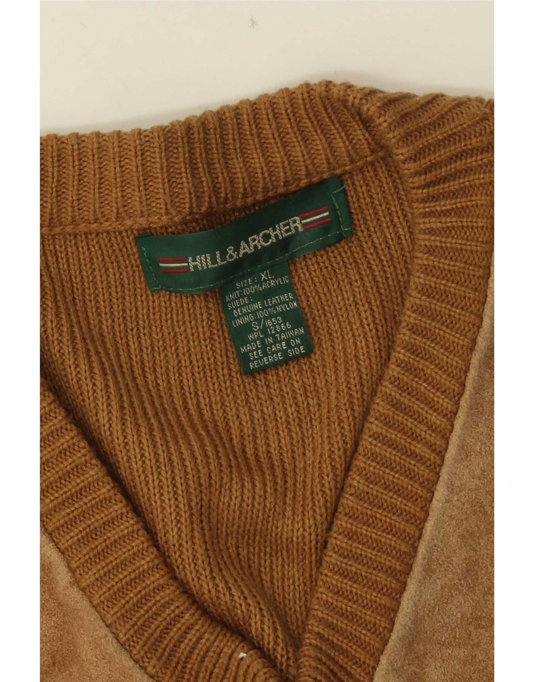 Pull Homme Daim Col V Pull XL Beige Acrylique