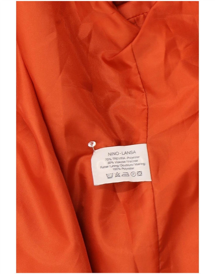 NINO Veste blazer double boutonnage pour femme UK 16 Large Orange Polyester