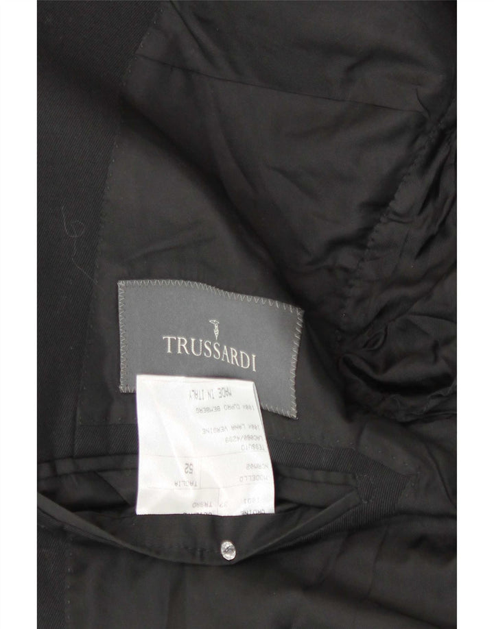 Trussardi Veste Blazer 2 Boutons Homme IT 52 XL Laine Noir