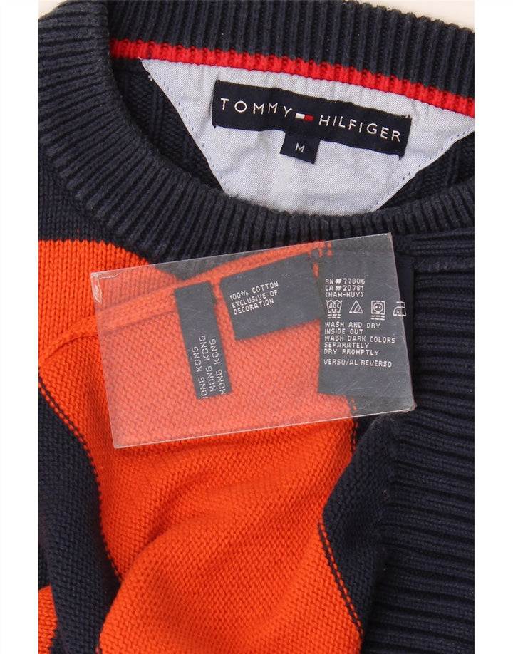 Tommy Hilfiger Pull Ras du Cou Homme Bleu Marine Moyen Colorblock