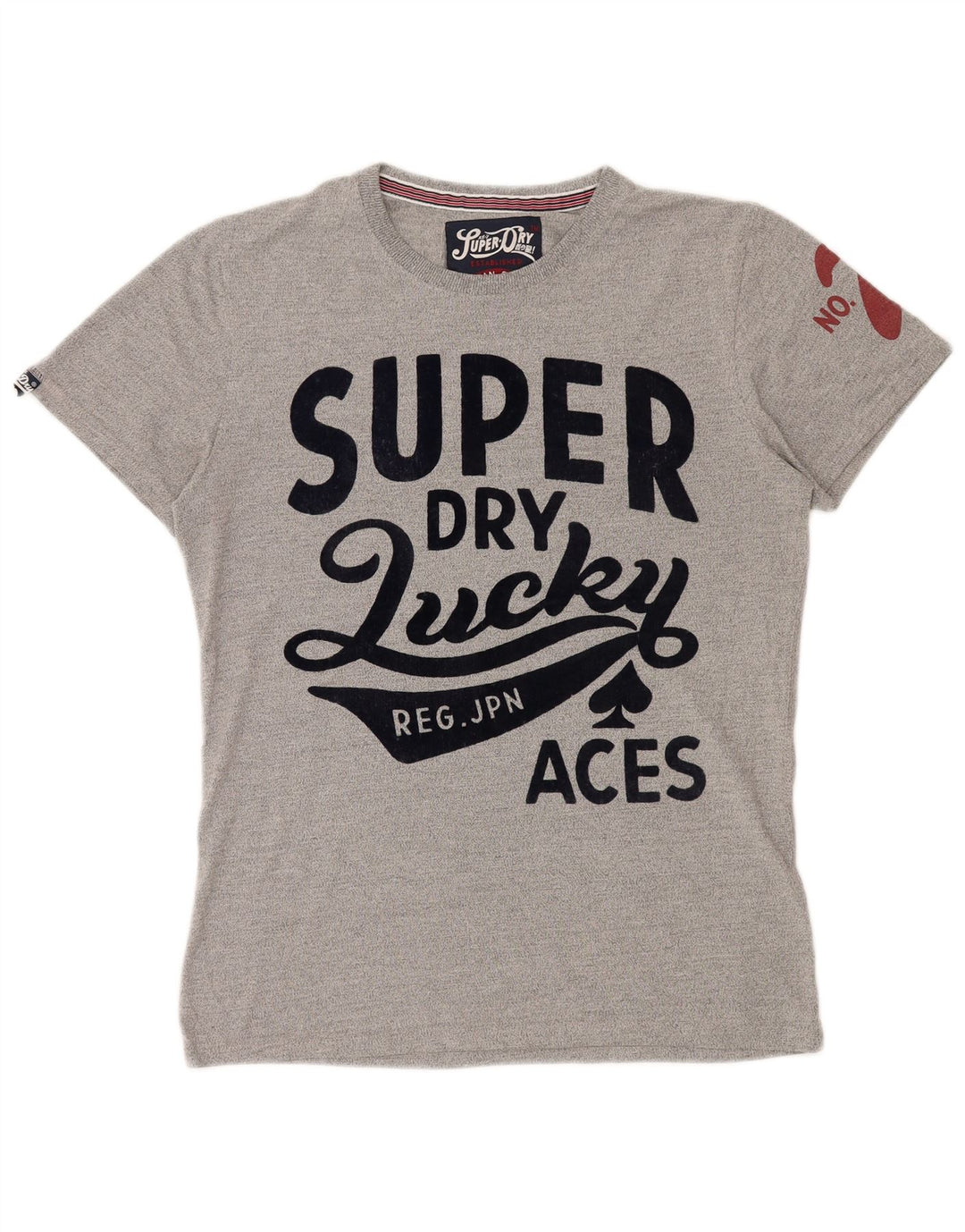 SUPERDRY T-Shirt Graphique Homme Gris Moyen Coton