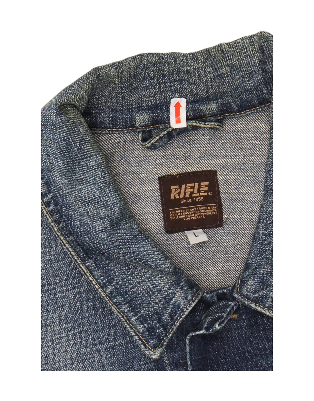 RIFLE Veste en jean pour femme UK 16 Grand coton bleu
