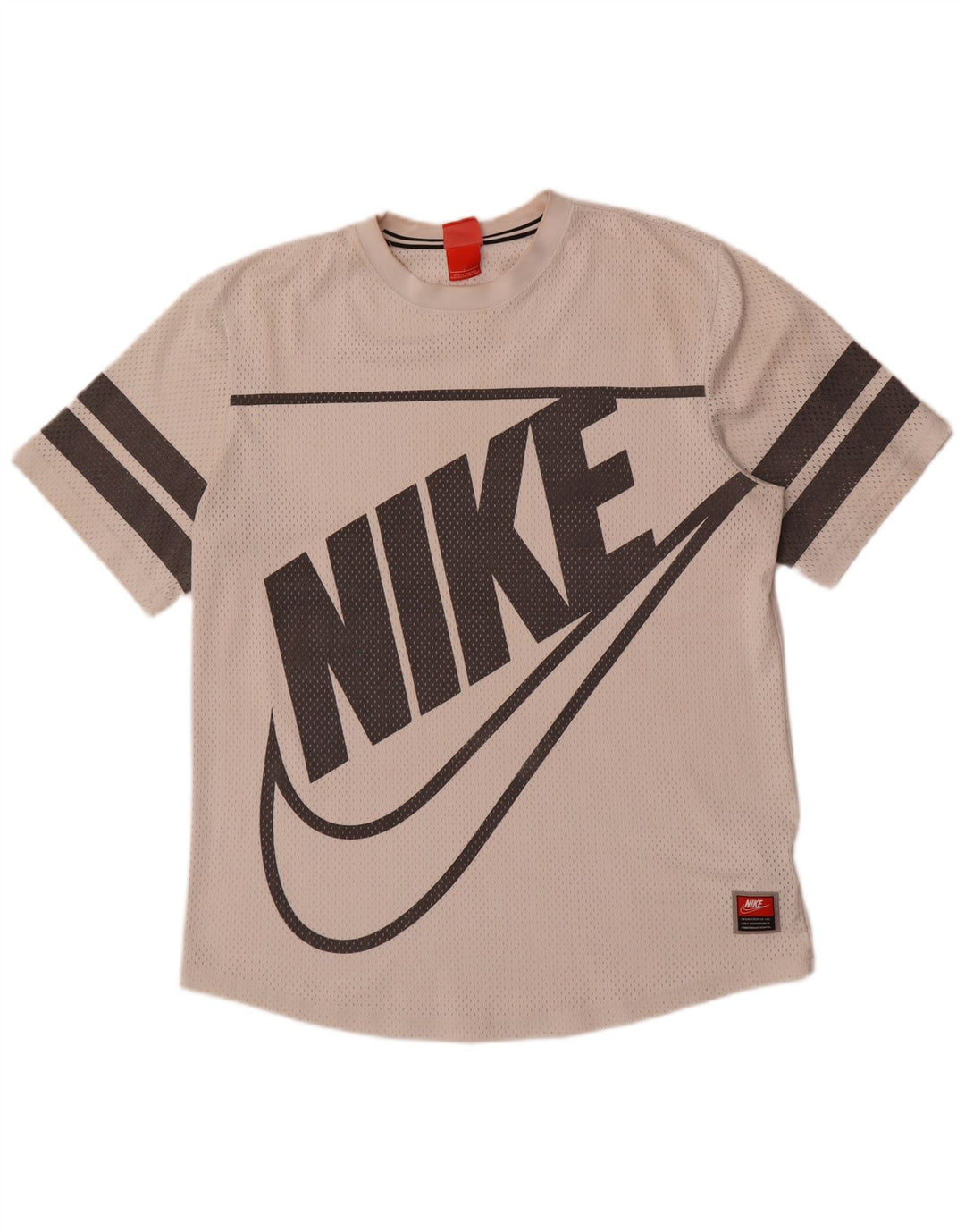 Nike T-shirt graphique pour hommes, grand, blanc, polyester