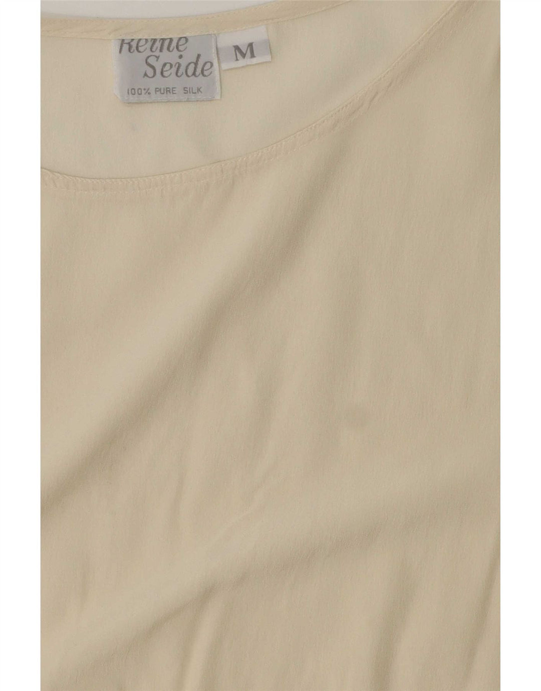 Reine Seide Débardeur Femme UK 14 Soie Beige Moyen
