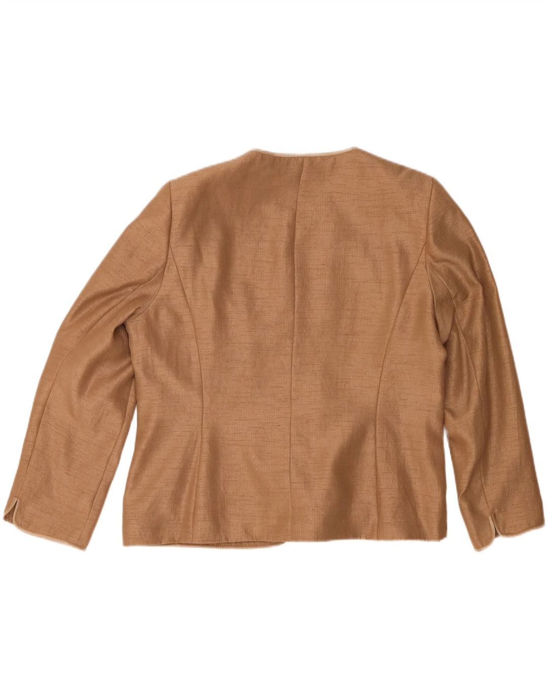 Jacques Vert Veste Blazer 1 Bouton Femme UK 22 3XL Beige Polyester