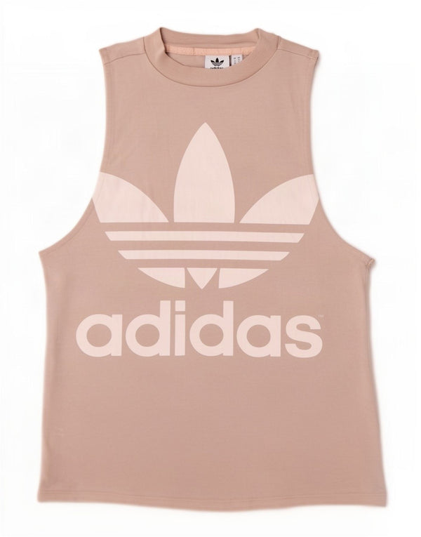 Adidas Débardeur graphique pour femme UK 6 XS Beige Coton