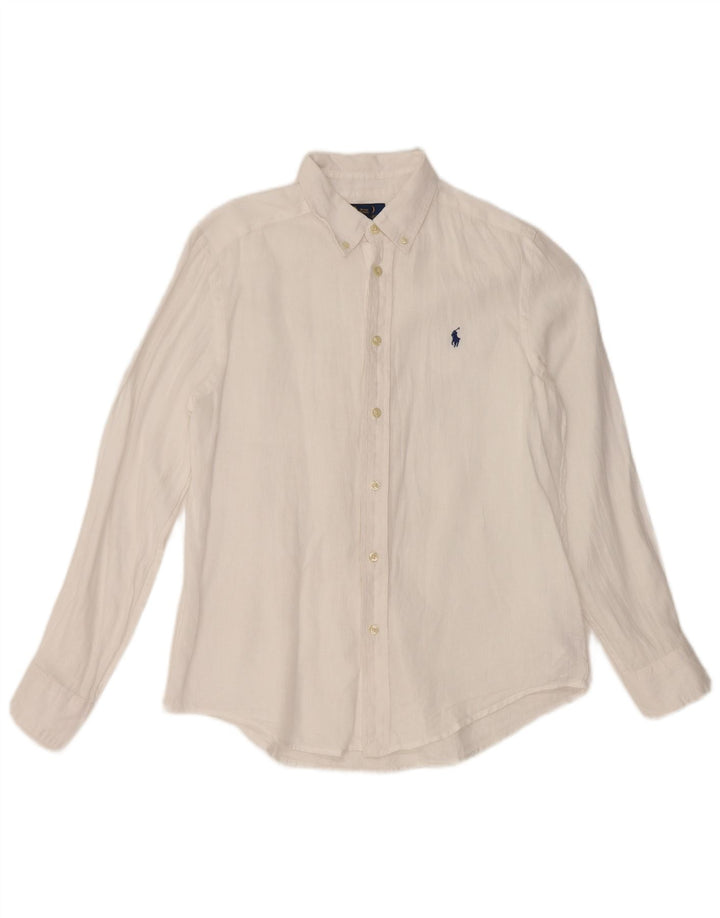 Ralph Lauren Chemise Garçon 14-15 Ans Grand Lin Blanc