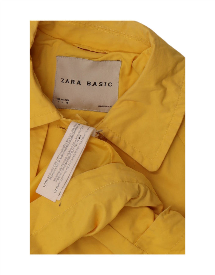 Zara Womens Bomber Jacket UK 16 Grand Coton Jaune