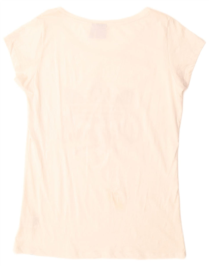 ADIDAS T-shirt long graphique pour femme UK 22 XL en coton blanc