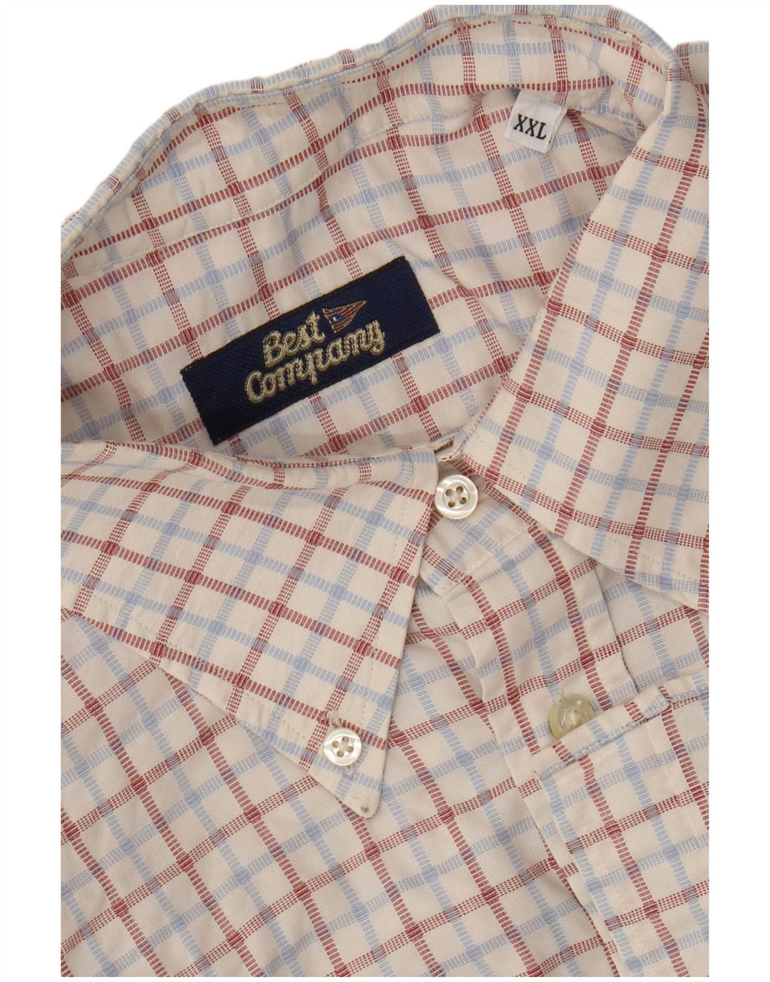 BEST COMPANY Chemise Homme 2XL Carreaux Blancs