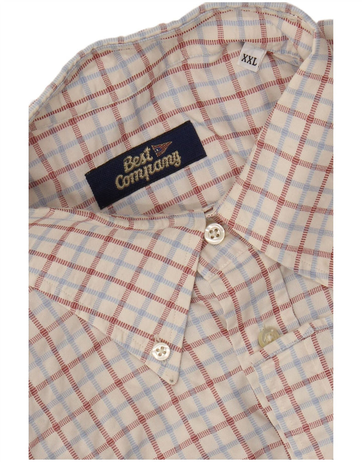 BEST COMPANY Chemise Homme 2XL Carreaux Blancs