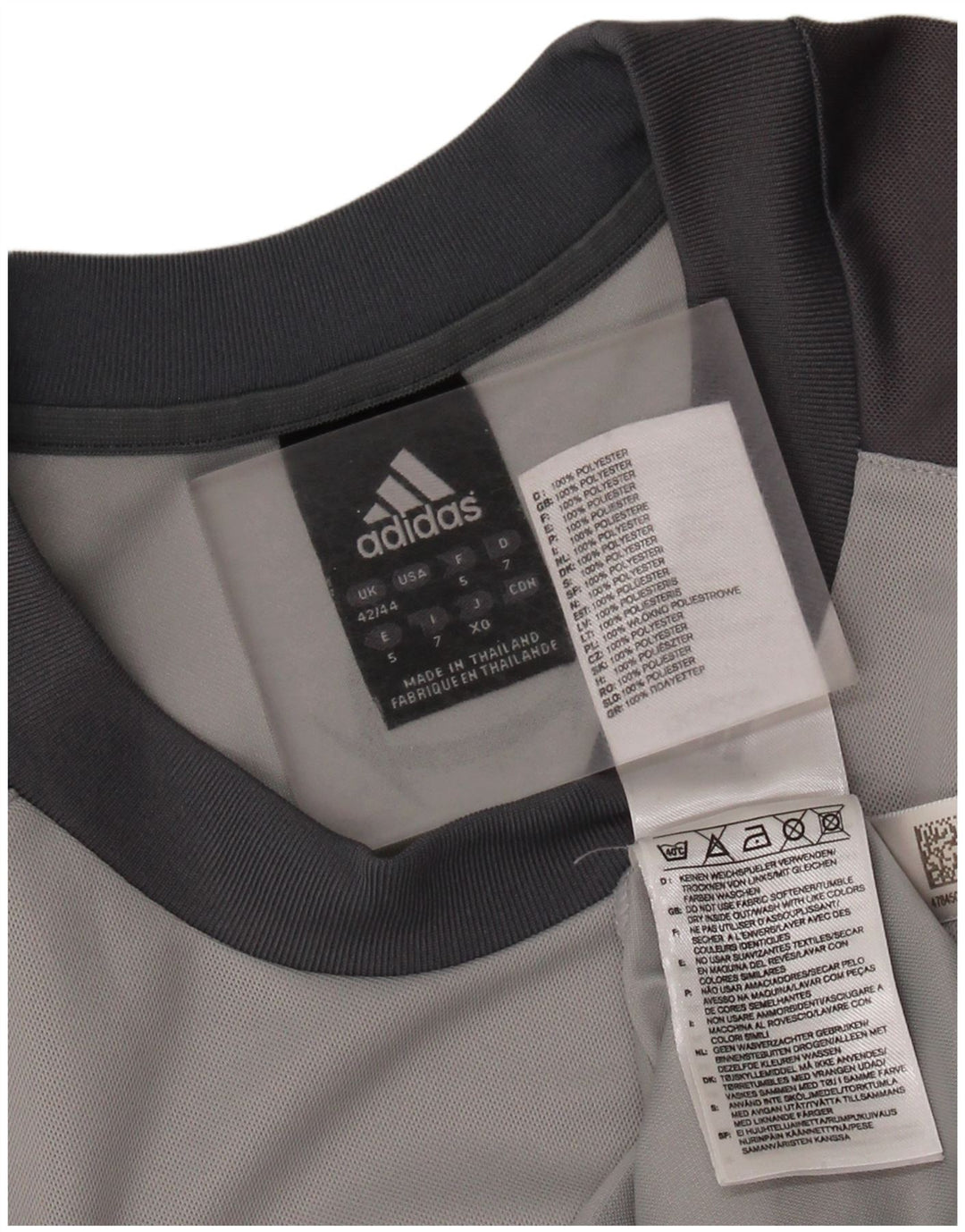 ADIDAS T-shirt Climalite Graphic pour homme UK 42/44 Large Gris Colorblock