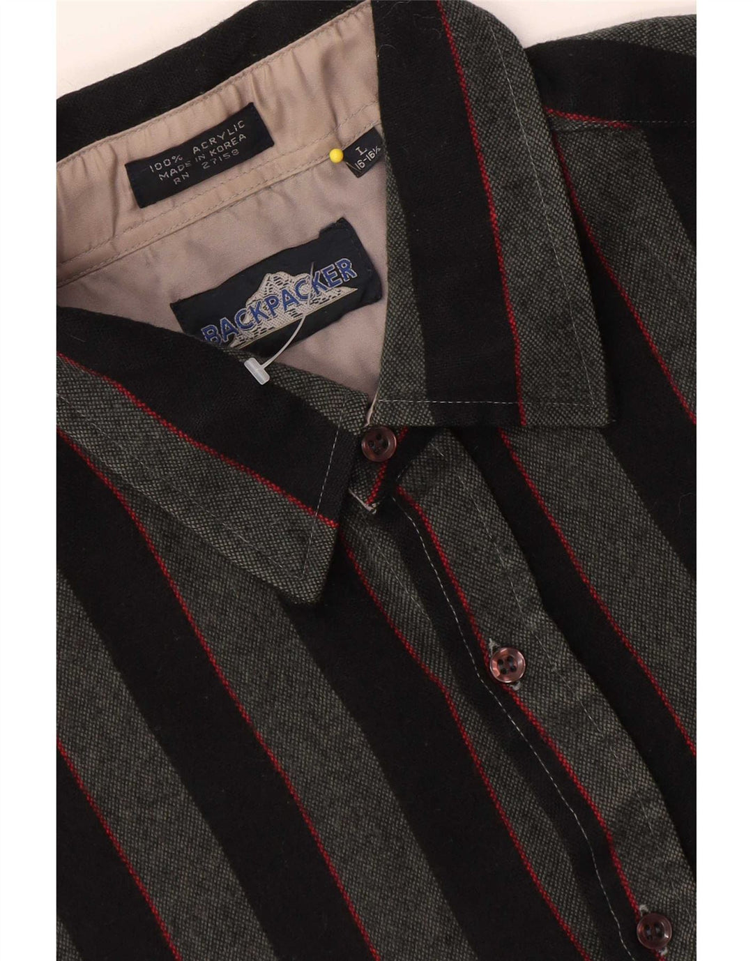 Backpacker Surchemise Homme Grande Chemise Rayée Grise Acrylique